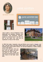 English Worksheet: Jane Austen - The 200th anniversary of her death