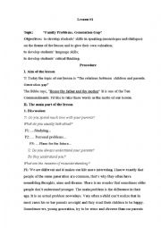 English Worksheet: Family problems. Generation gap