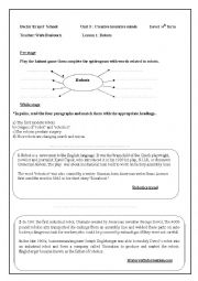 English Worksheet: lesson 1 :robots