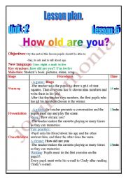 English Worksheet: how old are you?