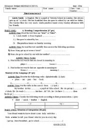 English Worksheet: Linda Smith daily activities