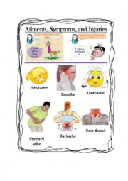 English Worksheet: Symptoms Vocabulary