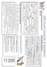 English Worksheet: revision: 8th form