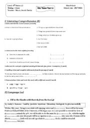 English Worksheet: Mid Term Test N2