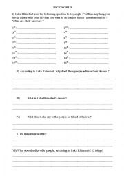 English Worksheet: Diceworld - Oral Comprehension - Luke Rhinehart talks about The Dice Man - Key Included