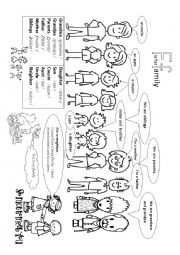 English Worksheet: Family