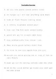 English Worksheet: Punctuation Exercise