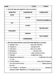 Comparatives and Superlatives miniTest