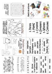 English Worksheet: Carnival mini book 2