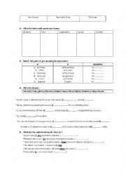 English Worksheet: remedial work 