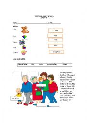 English Worksheet: toys-family