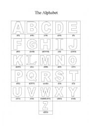 English Worksheet: the alphabet