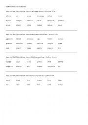 word formation exercises
