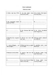 English Worksheet: Third or mixed conditionals