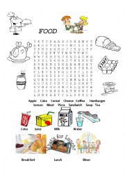 Food wordsearch