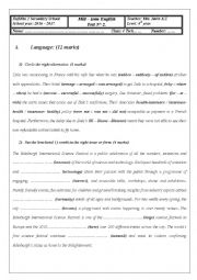 English Worksheet: bac exam