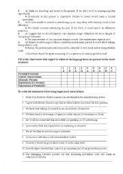 English Worksheet: Impersonal sentences