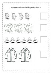 English Worksheet: Winter clothes