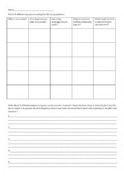 English Worksheet: Introduction Survey ESL