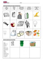 English Worksheet: Recycling 