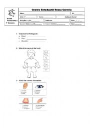 English Worksheet: Parts of the Body