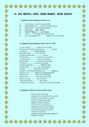 English Worksheet: Quantifiers