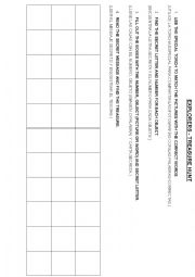 English Worksheet: Treasure Hunt Clue Template