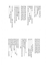 English Worksheet: Marillion - Fantastic Place 
