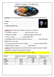 English Worksheet: astronomy