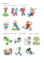 English Worksheet: at the playground 