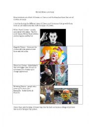 English Worksheet: Not All Clowns are Scary