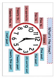 English Worksheet: Whats the time