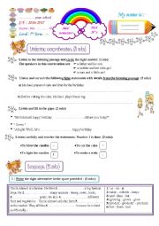 English Worksheet: Mid-Semester Test N2