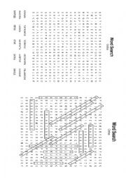 English Worksheet: Clothes - Wordsearch