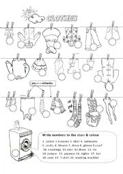 English Worksheet: Clothes