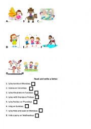 Action verbs worksheet