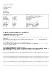 English Worksheet: test on natural disasters