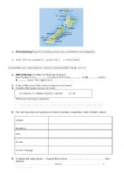 English Worksheet: New Zealand