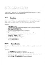 English Worksheet: Present Perfect