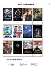 English Worksheet: MOVIE GENRES