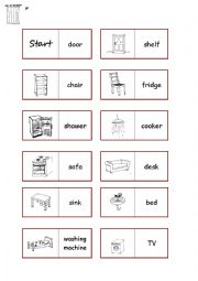 English Worksheet: Domino furniture