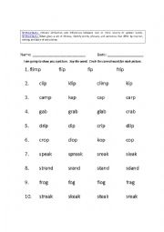 Consonant Blends