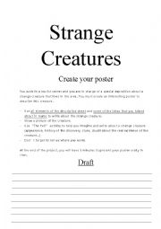 English Worksheet: Strange Creatures