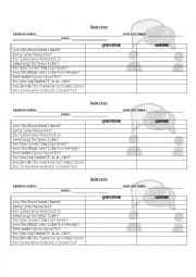 English Worksheet: Present Simple Interview
