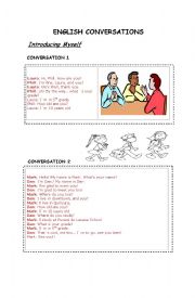 English Worksheet: Basic Conversations