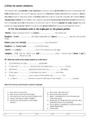 English Worksheet: 9th form review of module 4