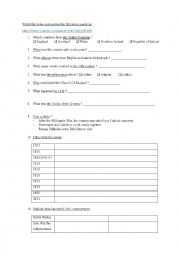 English Worksheet: History of Ireland