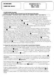 English Worksheet: MID-SEMESTER TEST N1