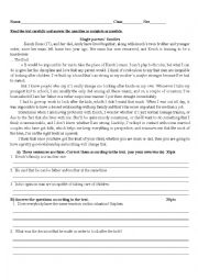 English Worksheet: family relatioship