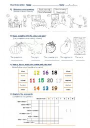 English Worksheet: Practical Work